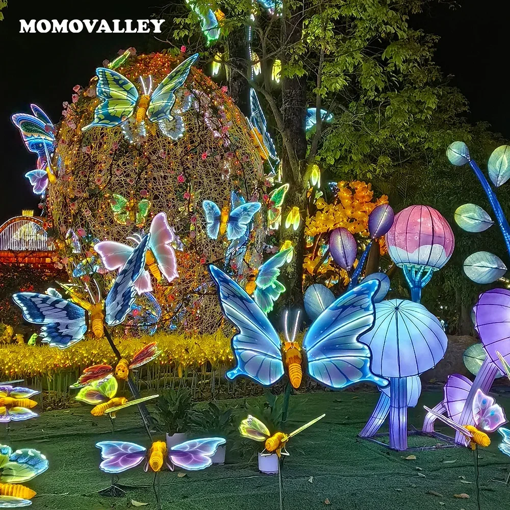 Momovalley LED Light up Butterfly Lamp for Garden Decor IP65 Rating Christmas Stand Light