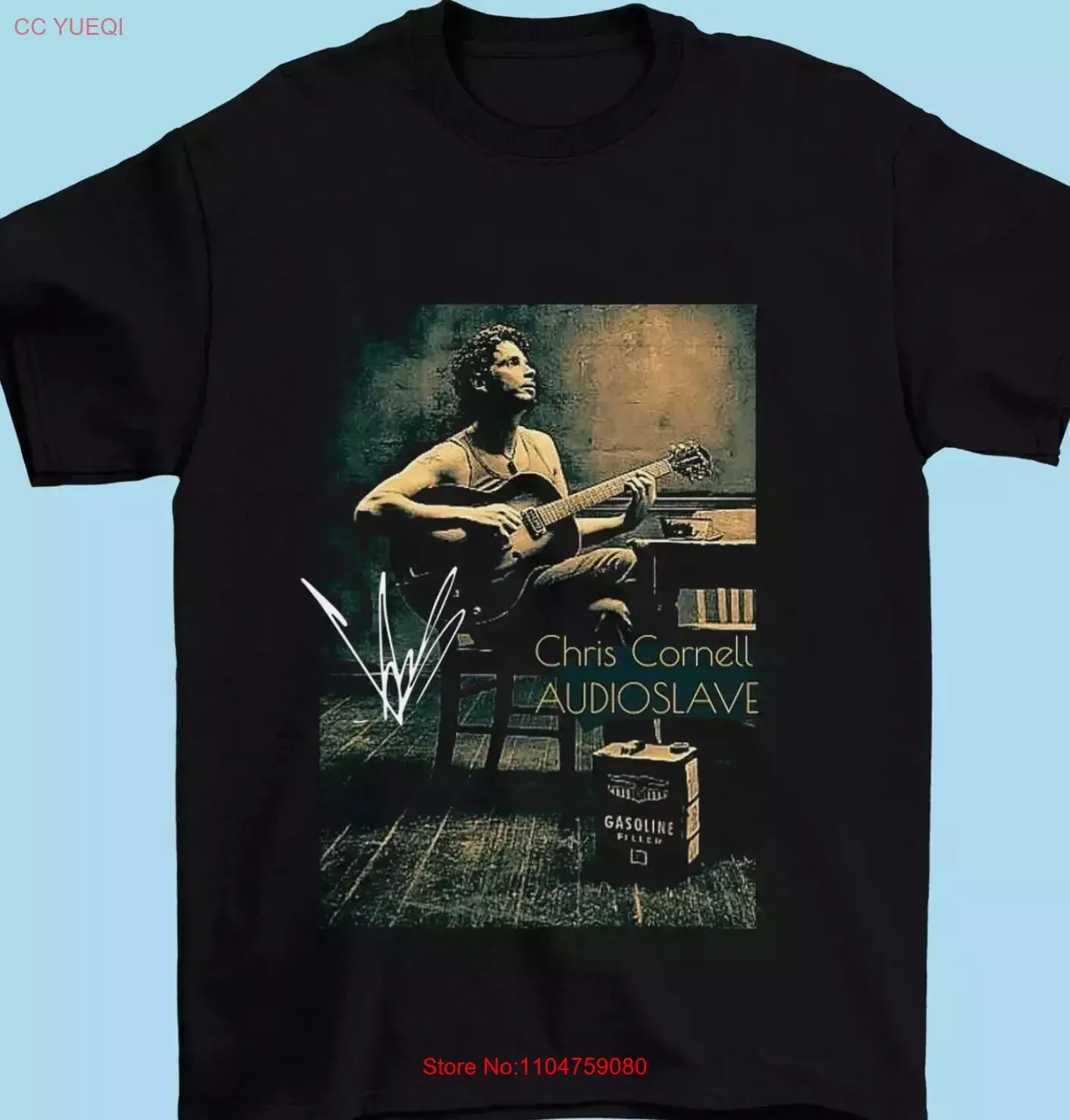 Camiseta audioslave CHRIS CORNELL clásico negro talla S 5XL vintage lavado ligeramente streetwear suave cómodo estirado homme