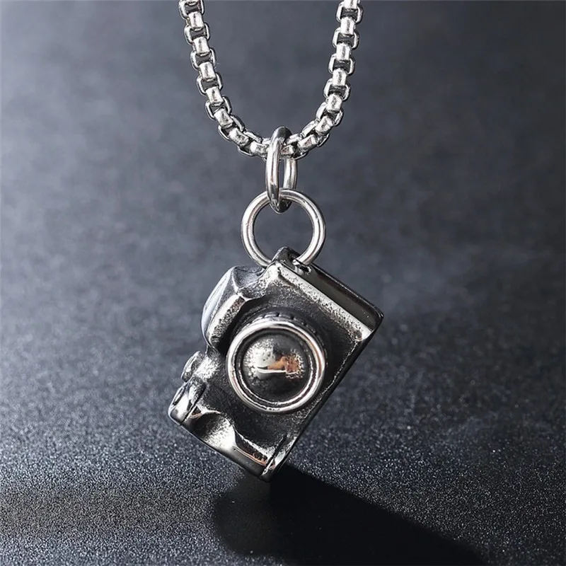 Creative Punk Small Camera Style Pop Art Necklace Trend Couple Personality Holiday Gift Accessories