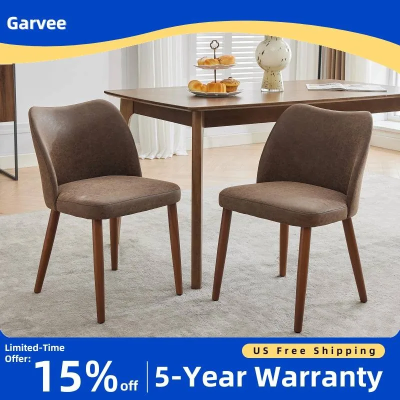 

Обеденные стулья с деревянными ножками, набор из 2/4/6 штук, с кожаной обивкой, тканевой спинкой и мягкими подушками