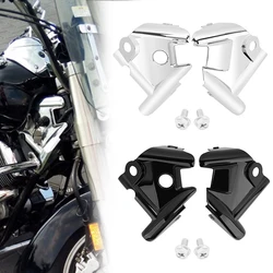 Motorcycle Chrome Black Front Frame Side Guard Neck Protection Cover For Yamaha Vstar Xvs1100 1100 1999-2009