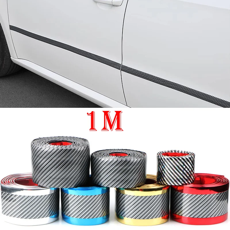 

Car Stickers Anti Scratch Door Sill Protector Rubber Strip High-quality DIY Carbon Fiber Protect Bumper Film Auto Accessories