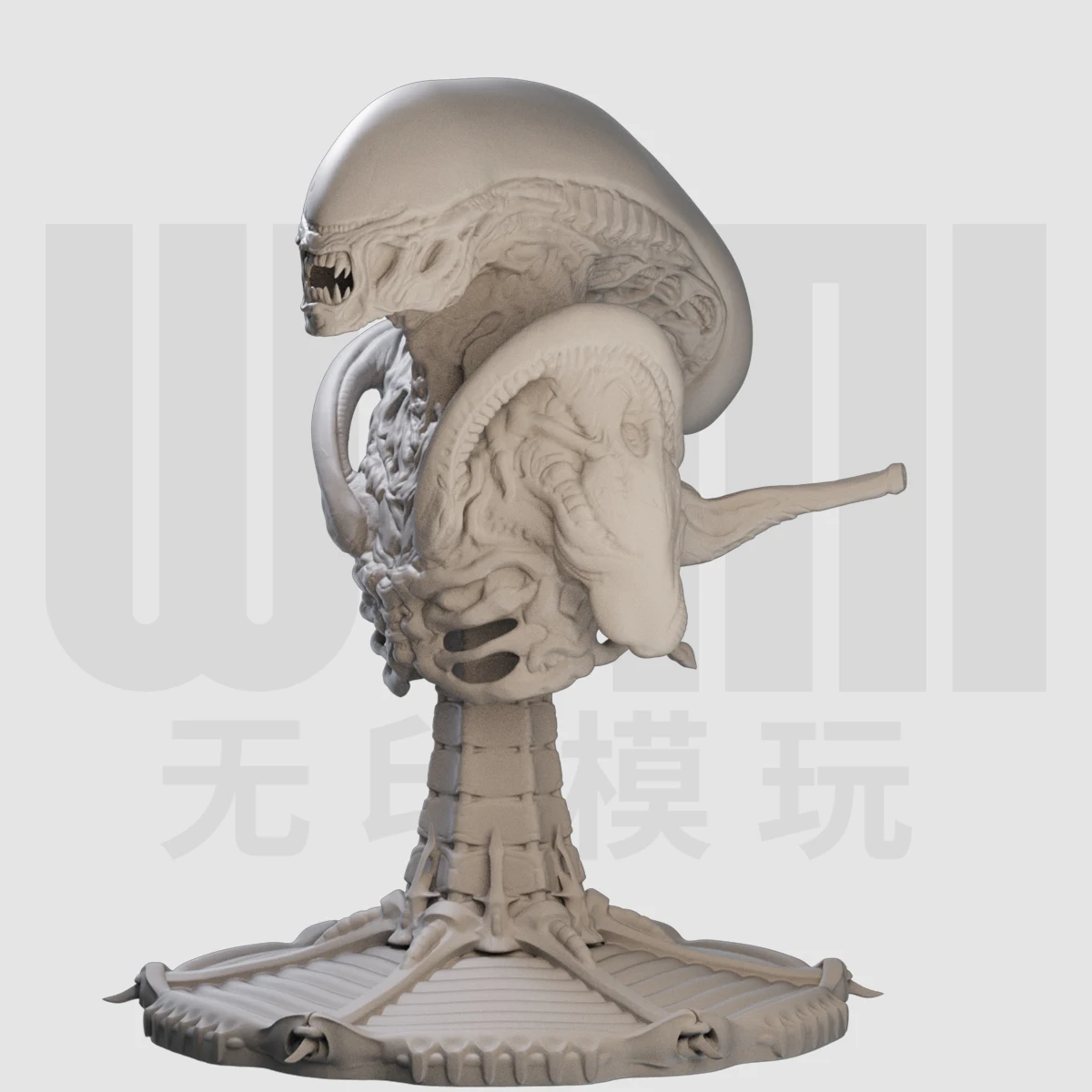 1/10  bust resin white model GK hand model