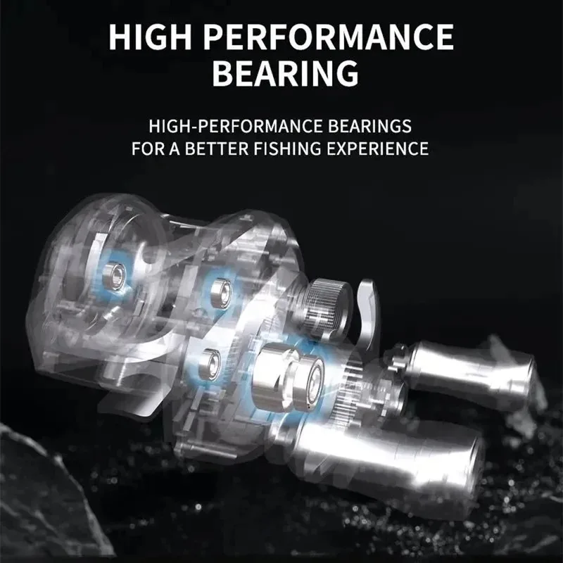 Okuma Baitcasting-Rolle, 6,3:1 Übersetzungsverhältnis, 12 kg maximale Bremskraft, Salzwasser-Baitcasting-Rolle mit kostenlosen polarisierten Angelbrillen, links und rechts – Detail 12