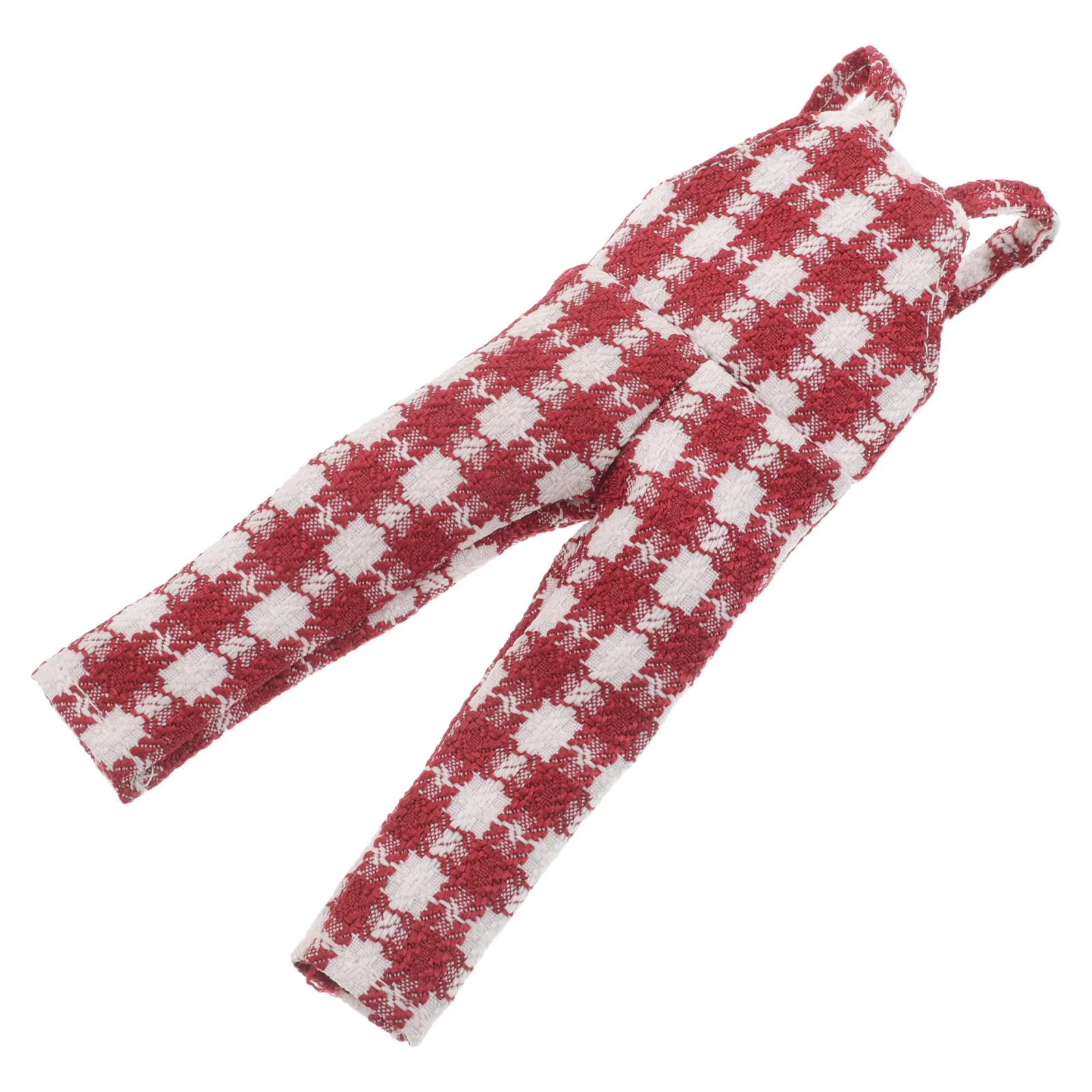

Christmas Elf Clothes Red Checked Plaid Suspender Overalls Pants Winter Holiday Outfit Festive Elf Overalls Accessories