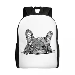 Custom French Bulldog Backpacks Boys Girls Frenchie Dog Lover School College Travel Bags Women Men Bookbag Fits 15 Inch Laptop