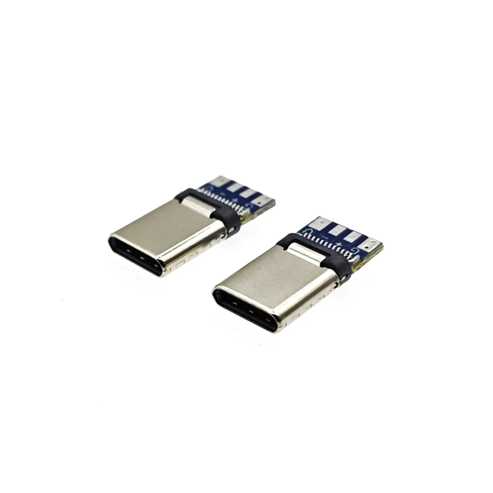 USB 3.1 type c male/Female Connectors Jack Tail 24pin usb Male Plug Electric Terminals welding DIY data cable Support PCB Board