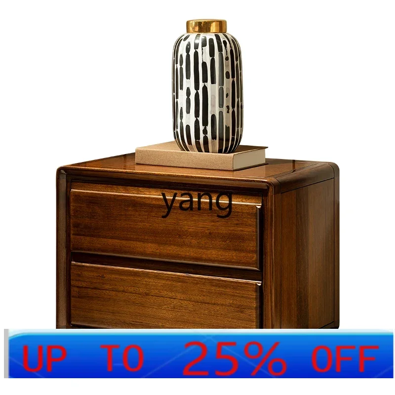 

LMM simple new Chinese ebony bedside table modern solid wood locker