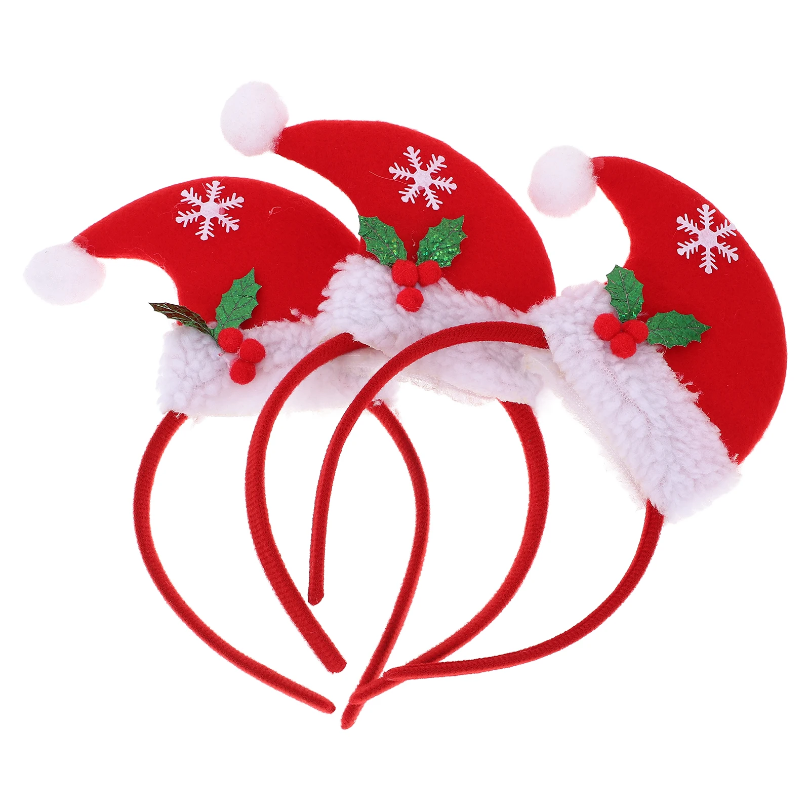 

3 Pcs Christmas Hat Headband Adult Fancy Novelty Hats Headpiece Headgear Men Women