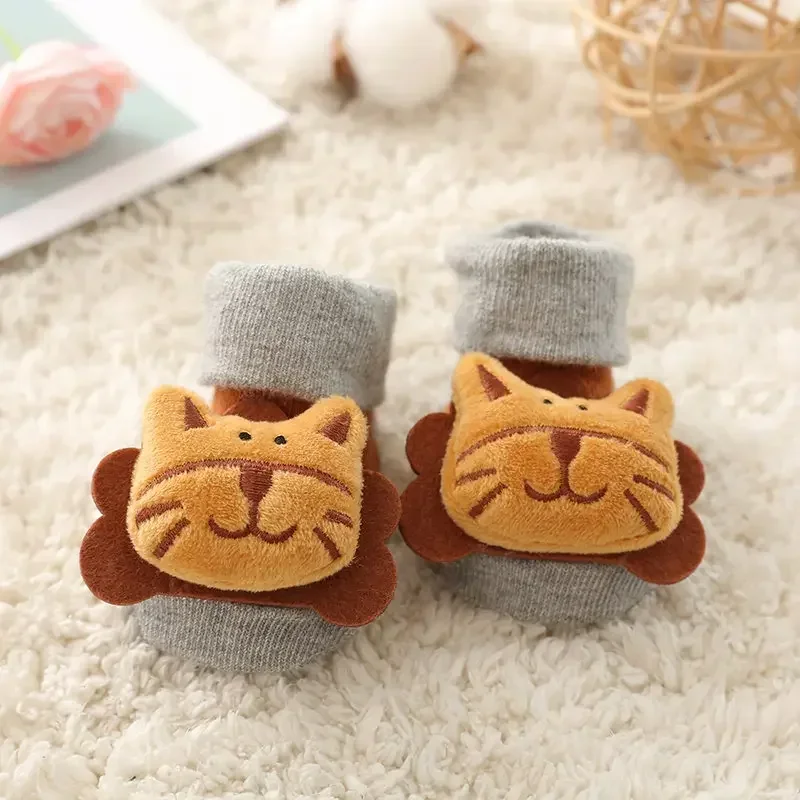 Baby Socks Floor Non-slip Cotton Cartoon Doll Socks with Bells Baby Girls Boys Soft Cute Boots