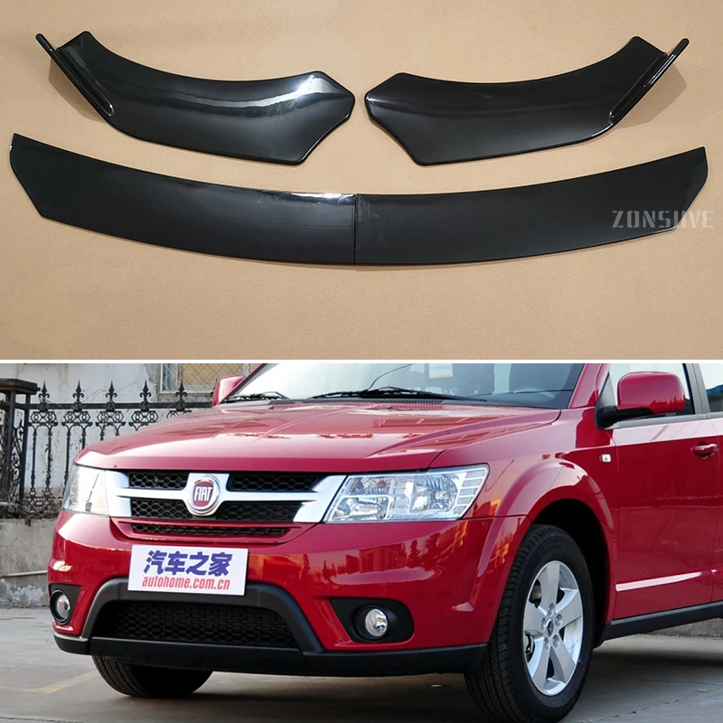 

For Fiat Freemont 2012--2014 Year Front Bumper Lip Splitter Spoiler Body Kit Accessories Universal 4pcs