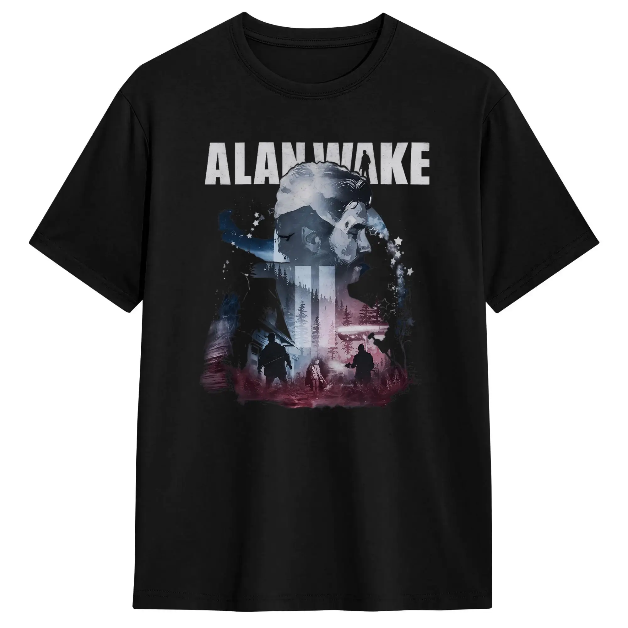 Harajuku T-Shirt Beach Alan Wake Fashion T-Shirts  Cotton Tee Shirt for Man Awesome Short Sleeve Top Tees