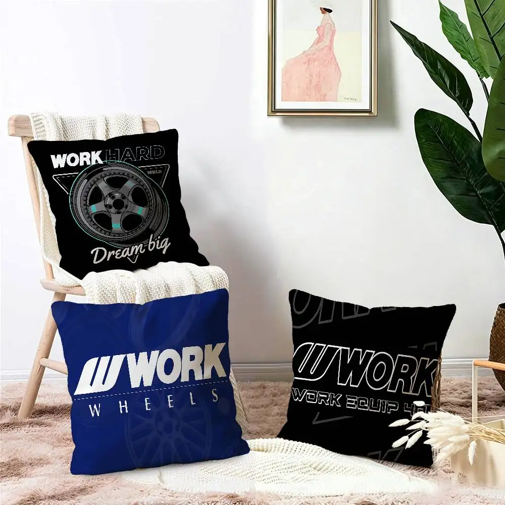 W-Work Wheel Pillow Gift Home Office Decoration Pillow Bedroom Sofa Car Cushion CoverPillow Case