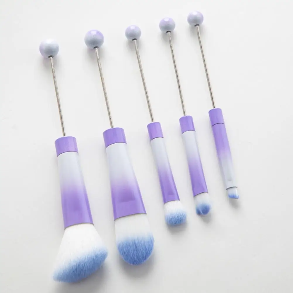 5 unids/set DIY pincel de maquillaje con cuentas 5 tamaños pinceles para polvos sueltos sombra de ojos corrector cejas colorete mezcla cepillo cosmético