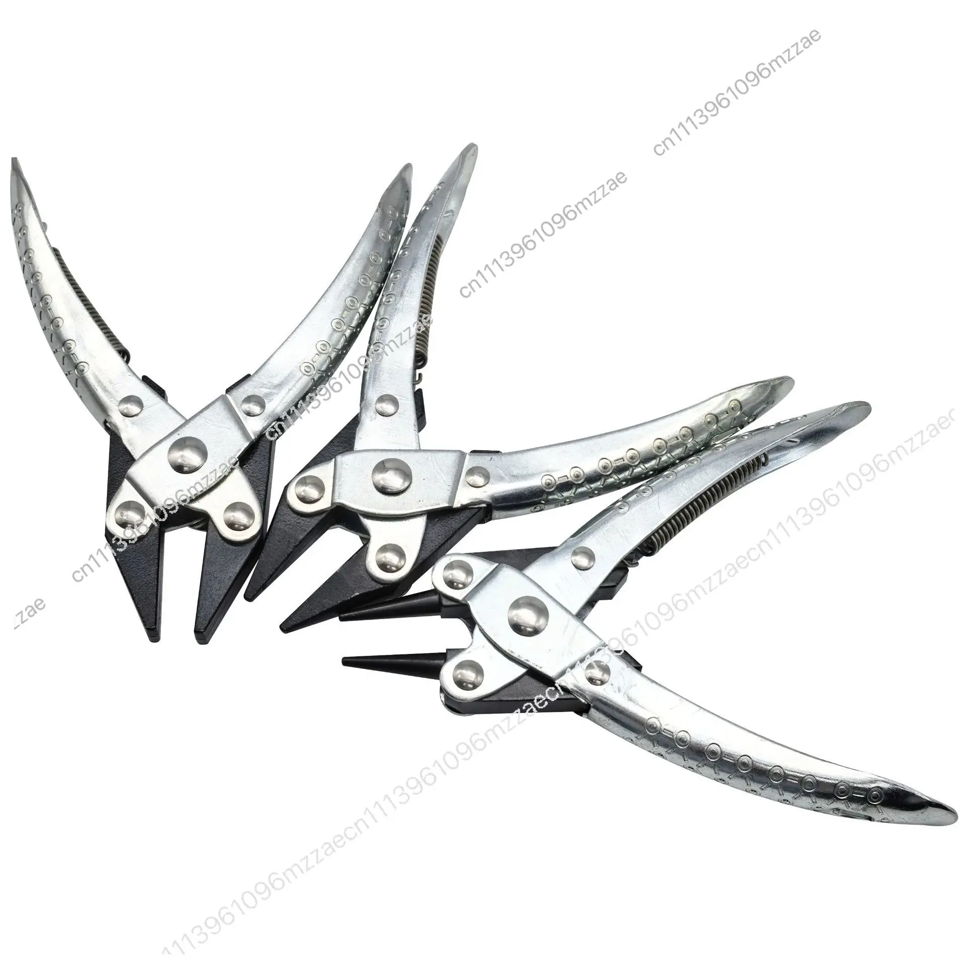 

Parallel Pliers Pointed Nose Flat Mouth with Spring Jewelry Metalworking Round Jaw Non-slip Clamping Hardware Jewelry Pliers
