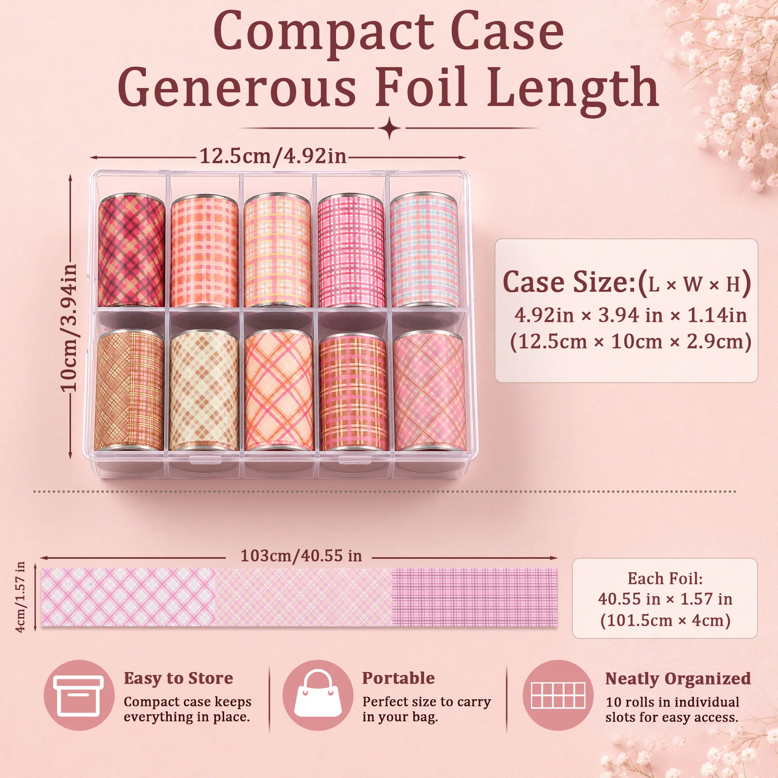 20Rolls Flower Lace Plaid Bow Laser Pattern Nail Foils Transfer Paper Nail Art Stickers Manicure Set Decal Nails Decoration