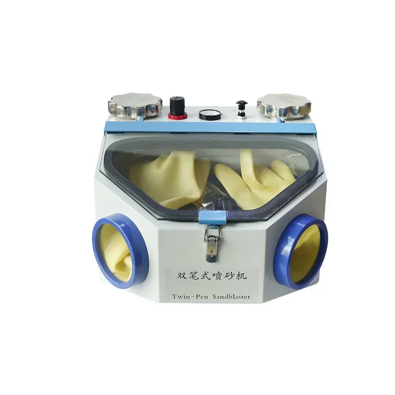 Dental double pen sandblasting box porcelain inner crown orthodontic bracket sandblasting machine