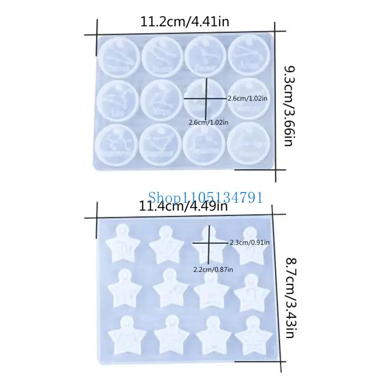 98 كجم 12 كوكبة قلادة صب قالب من السيليكون قالب حلي معلقة مصنوع يدويًا