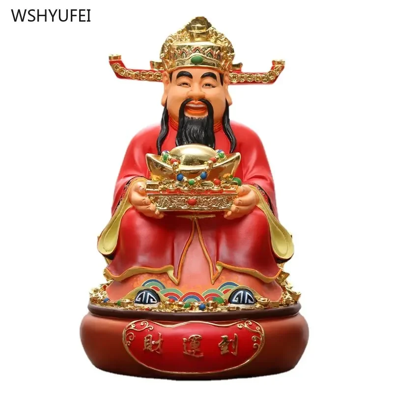 

Resin God of Wealth Recruits God of Wealth, Home Offering of God of Wealth,Opening of Store, Buddha Statue Decoration feng shui