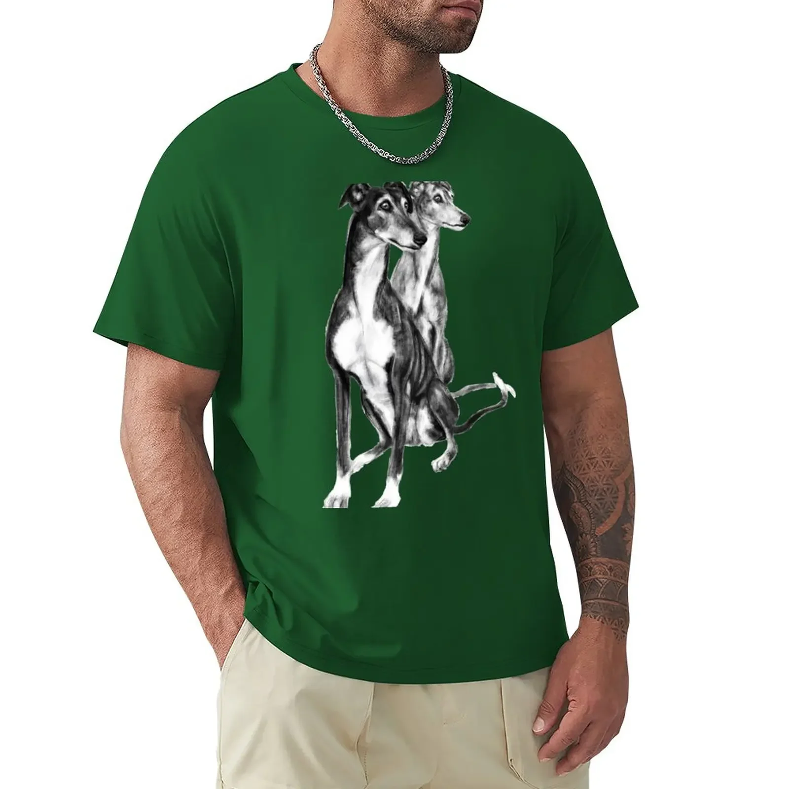 Igor & Evi, Galgo Espagnol T-Shirt sublime summer clothes Short sleeve tee outfits for men cotton funny vintage graphic t shirts