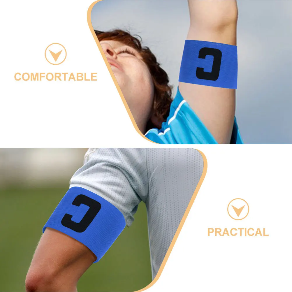 4 قطعة المضادة للارتداء فريق كرة القدم زعيم شارة مرونة جيدة للبالغين والأطفال متعددة الرياضة الكابتن الذراع العصابات كرة القدم شارة