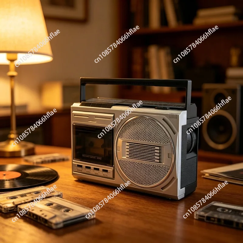Vintage Two Channel FM Portable Cassette Tape Player Radio for Retro Audio Collection