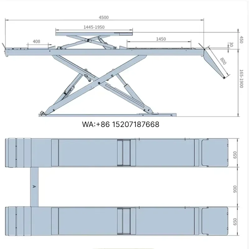Wmwmnu Ultra Thin Small Scissor Lift Maintenance Equipment Slotless Jacks for Car Elevator and Excavation Jacks