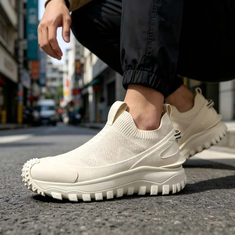 

Design Men Casual Shoes Breathable Mesh Shoes Soft Sole Slip-On Sneakers Running Shoe Male Loafers Walking Footwear39-44