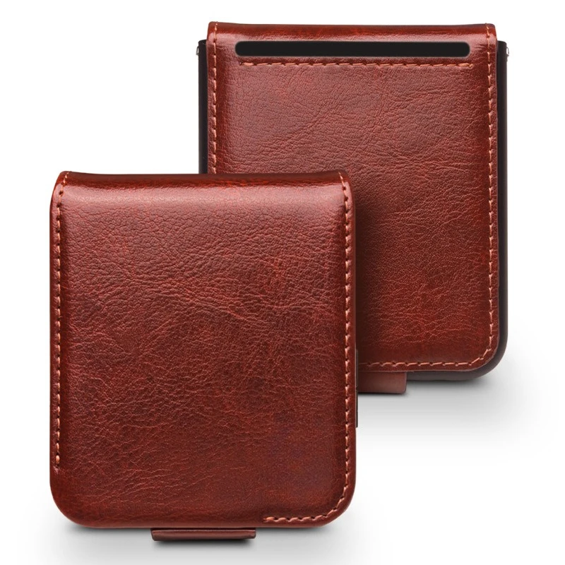 

folding screen mobile phone case, business leather flip, card leather case.