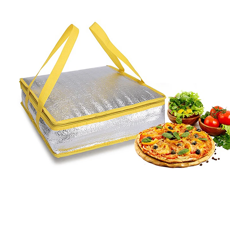 Handheld Pizza Delivery Insulated Bag Pizza Thickened Aluminum Foil Insulated Lunch Box Bag Delivery Cake Ice Bag