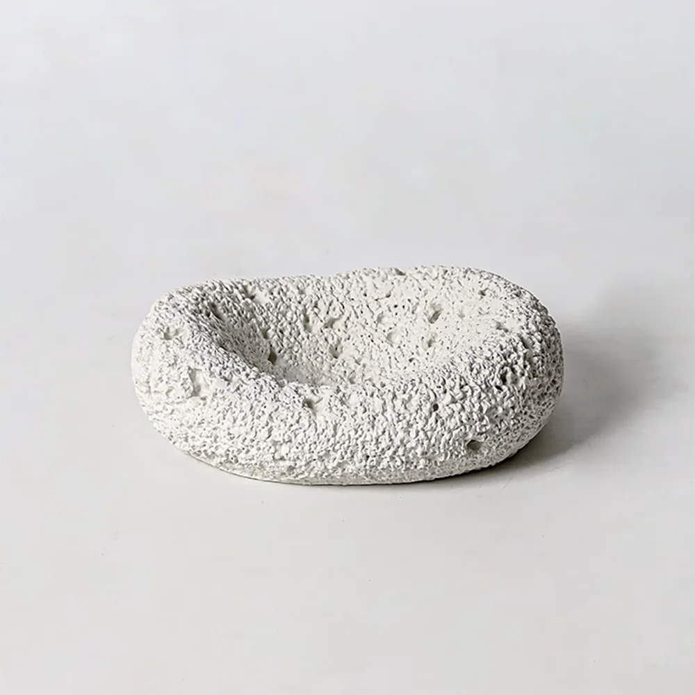 Creative Concrete Aroma Candle Holder Silicone Mold Porous Rock Design for Essential Oil Diffuser molds