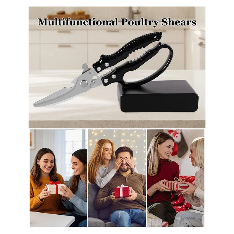 AAAN-Multi-Purpose Heavy Duty Poultry Shears, Kitchen Shears With Slip Handle For Meats, Fish, Turkey, And Vegetables