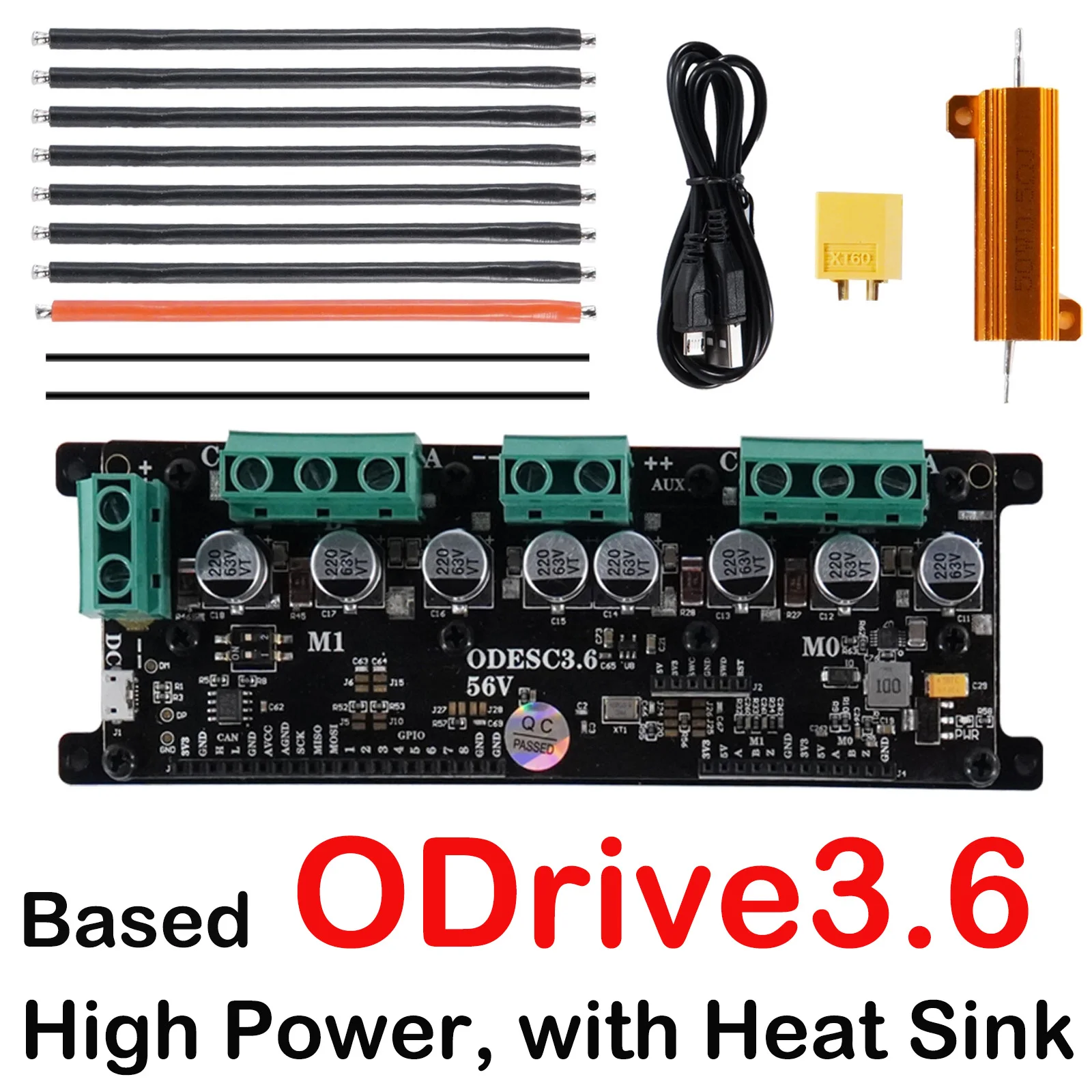 SEQURE ODESC3.6 56V Optimizes High Performance Brushless Motor High-Power Dual-Drive Controller FOC BLDC Based On ODrive