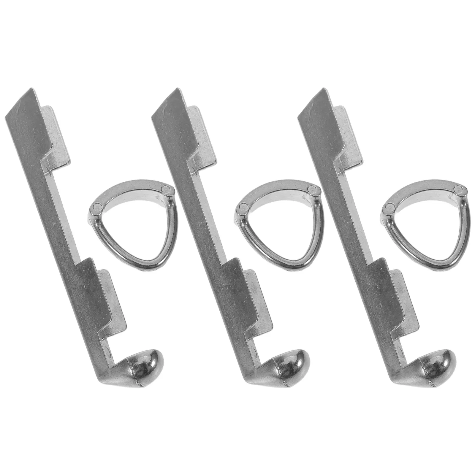 

3Pcs Billiard Cue Tip Press Clamp Sleek Silver Metal Pool Stick Tip Repair Kit for Professional Cue Maintenance and Restoration