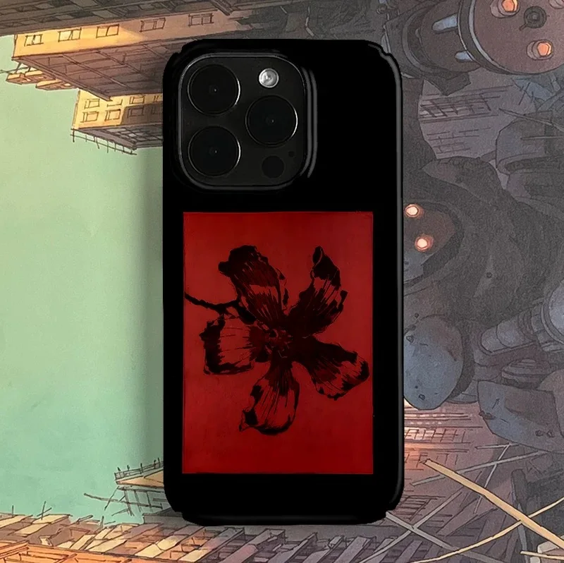 

Black Red Dark Flower Phone Case for IPHONE 17 Air 16E 15 PROMAX 14 Plus 13 12 MINI 11 PRO 16Plus XR XS MAX Acrylic Phone Cover