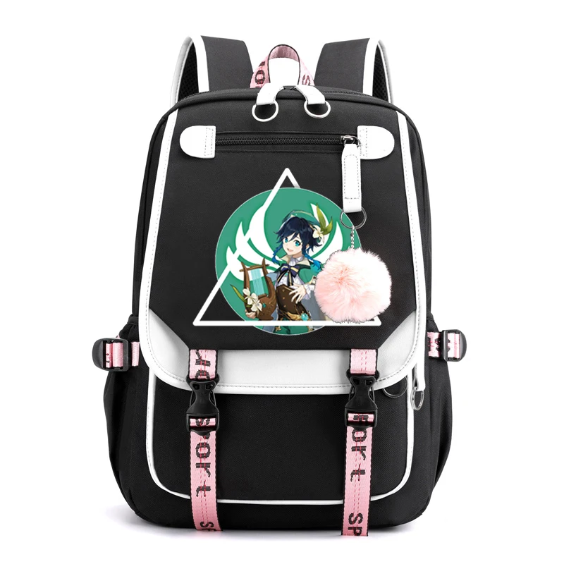 Waterproof School Bags Girls Teenager Usb Backpacks Book Bags Anime Genshin Impact Primary School Backpacks Schoolbag Mochilas