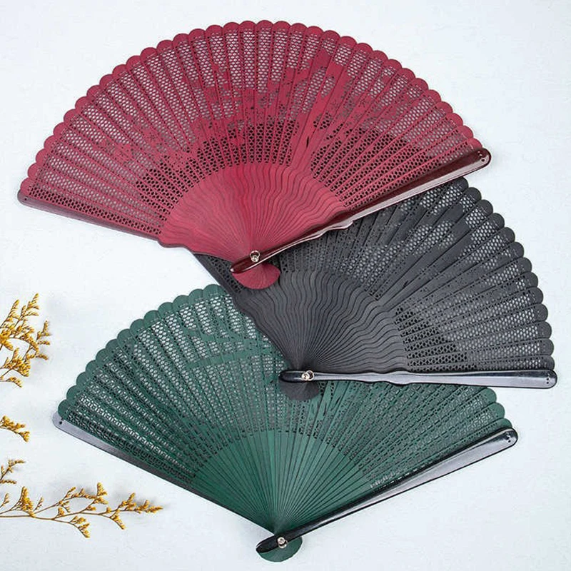 NEW All-bamboo Hollow Carving Folding Fan, Antique Cheongsam Hand Fans, Folding Fan for Church Wedding Gifts, Party Home Decor