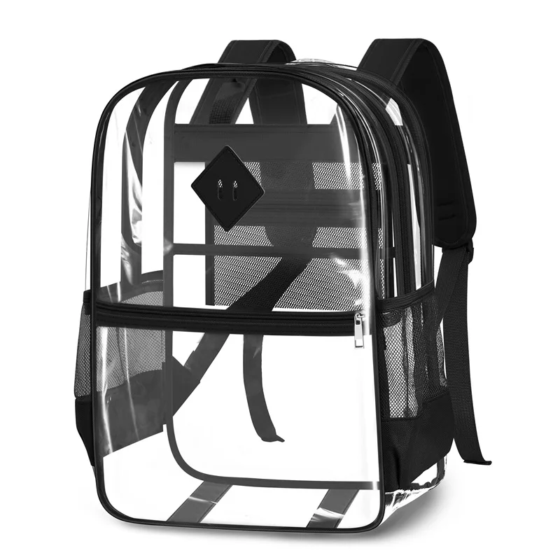New Soft Pvc Transparent Backpack, Large-capacity, Simple and Waterproof Storage Bag, Casual Fully Transparent Student Schoolbag