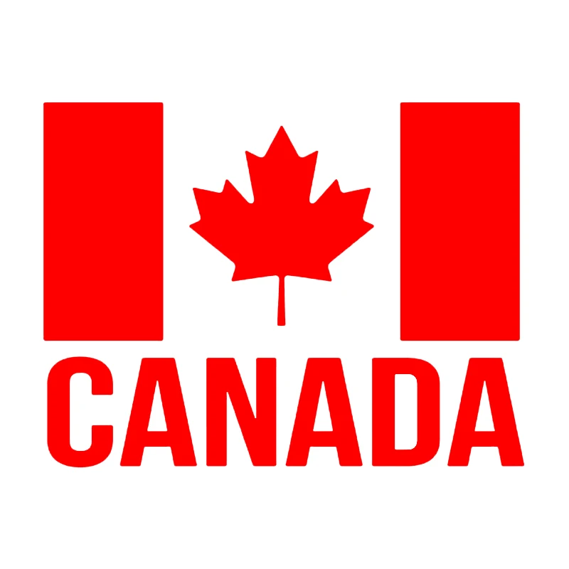 Vinyl stickers with Canadian flag, car waterproof stickers, automatic body decoration, bumper, rear window, laptop