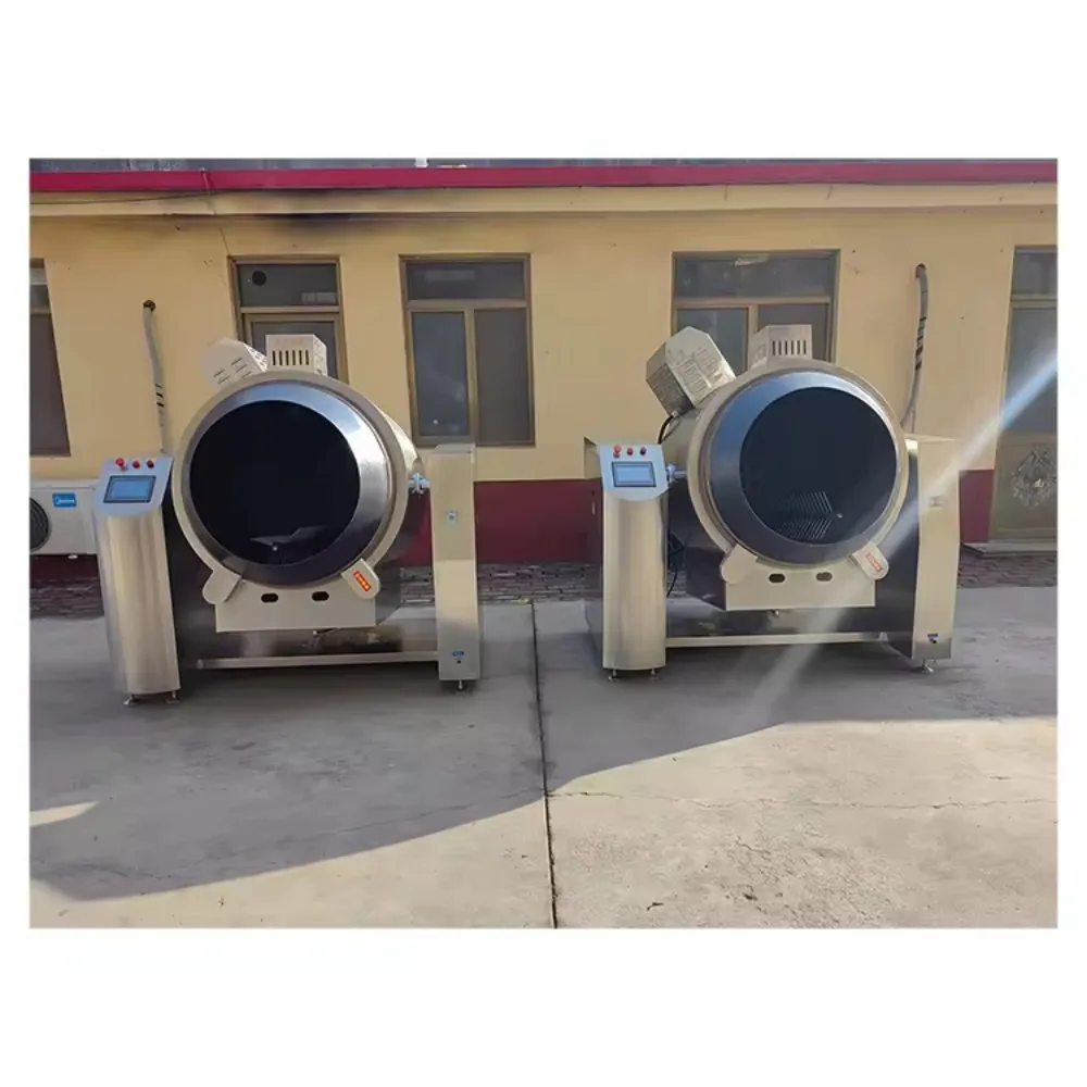 Large Capacity Smart Automatic Rice Frying Machine - Kitchen & Industrial Cooking Drum, Commercial Cooking Equipment