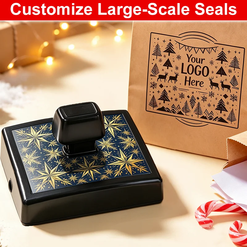Custom-built Company Self Inking Rubber Stamp logo Mark for Office Envelope and Mail Packet Marking