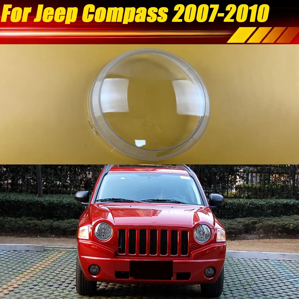 

For Jeep Compass 2007 2008 2009 2010 Headlamp Shell Lampshade Lamp Shade Lens Front Housing Cap Headlight Cover Plexiglass