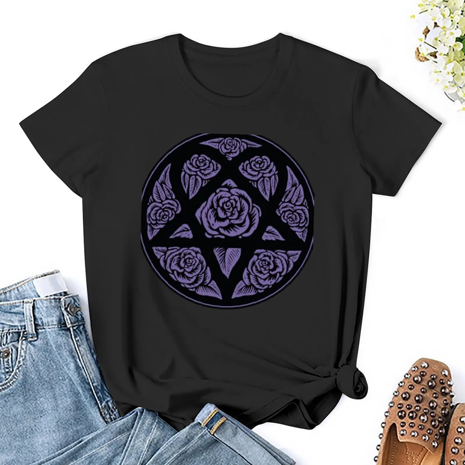 Heart agram s lila ihn Band ville Valo T-Shirt Kurzarm T-Shirt süße Kleidung Damen bekleidung