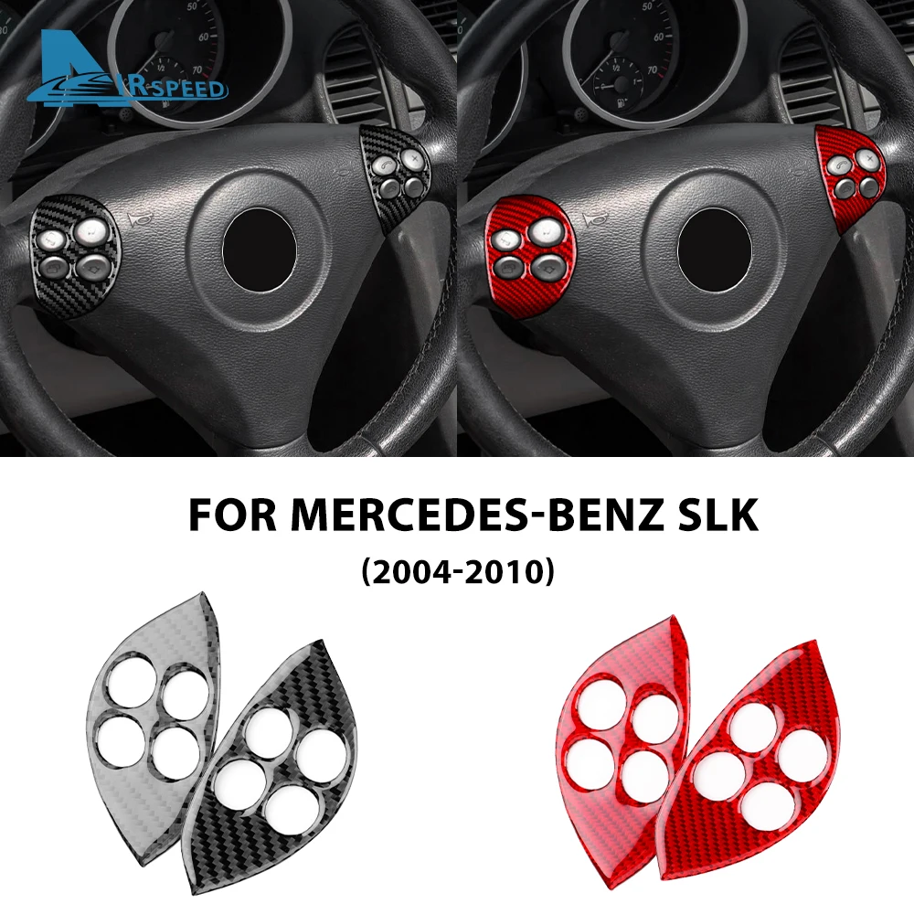 Real Soft Carbon Fiber Trim Aufkleber für Mercedes Benz SLK R171 2004 2005 2006 2007 2008 2009 2010 Lenkrad Zubehör