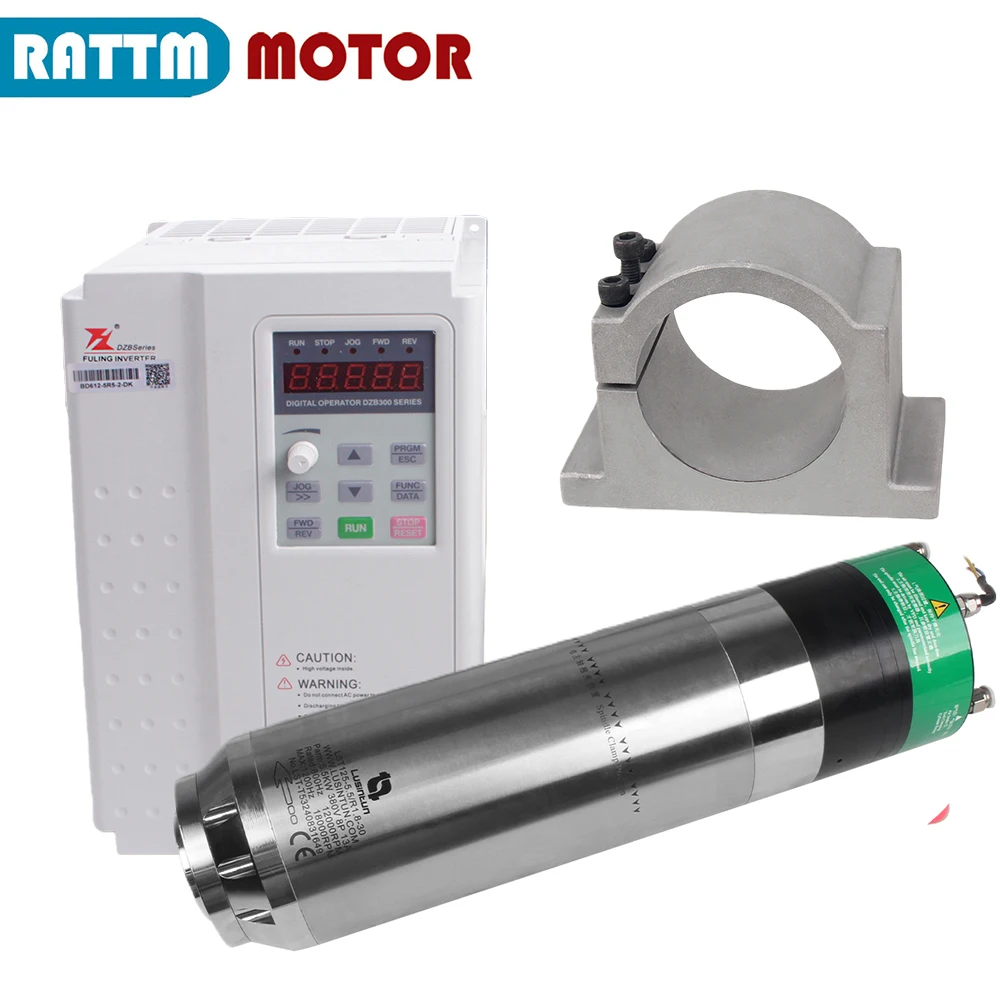 3KW 3.5KW 5.5KW 7KW BT30 CNC Spindle Motor With FL BDZ Inverter ATC Automatic tool change AUTO Water Cooled ceramic bearing