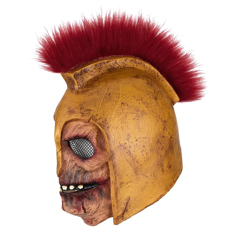 Vollkopfmaske mit Helm, Kostüm für Halloween, Weihnachten, Rollenspiel, Party, Cosplay-Maske – Detail 4