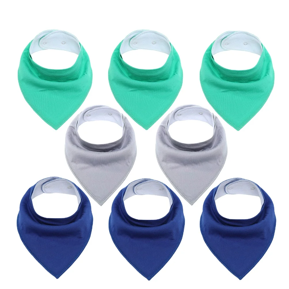 

8pcs Baby Bibs Reusable Newborn Feeding Bib Soft Lightweight Washable Anti Drool Scarf For Infants Kids Lunch Daily Use Gift