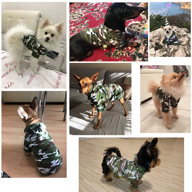 Camouflage Dog Clothes Summer Pets Clothing For Small Dogs Shirts Puppy Outfit For French Bulldogs Dog Clothes Cool Pet Coat 4S1