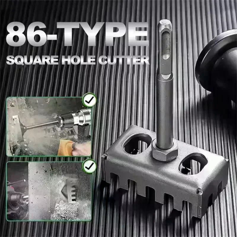 Drill Hole Opener Electric Hammer Hole Expansion Plumber Electrician Wall Slotting Installation Socket Tool Accessories Square