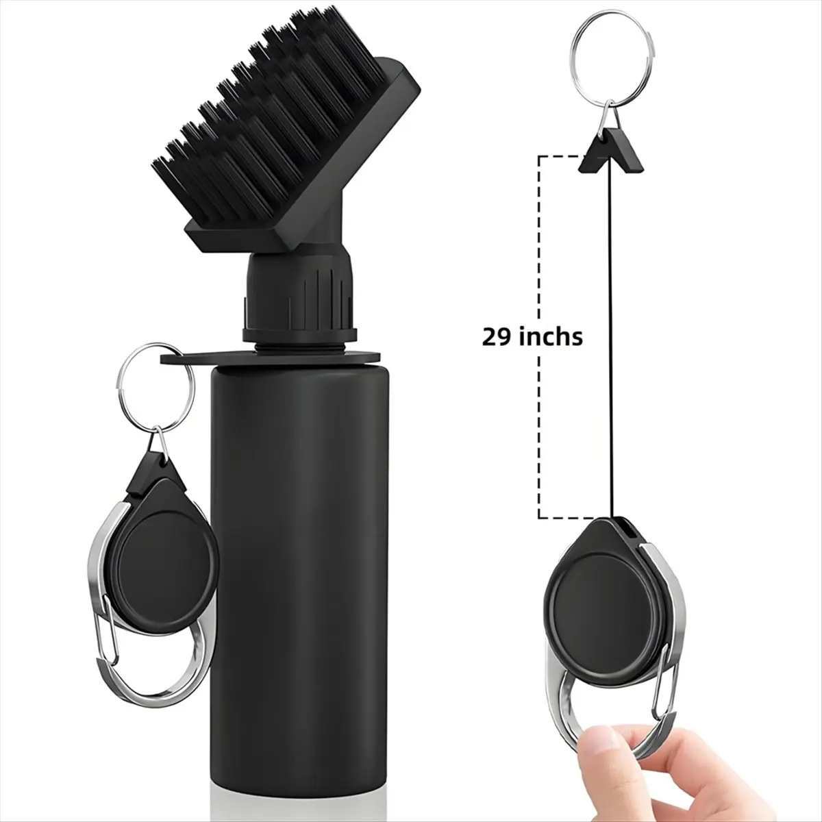 ABST Golf Club Cleaner Brush with Scalable Retainer Clip and Squeeze Water Bottle 7.5 Inches Holds 4 Ounces of Water - view 3